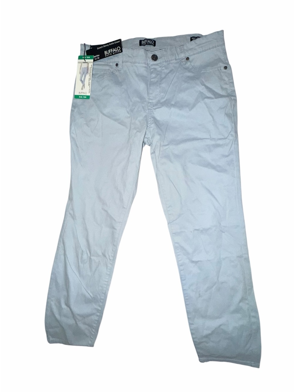 Buffalo David Bitton Daily Mid-Rise Stretch Skinny Ankle Grazer Pants. (008)